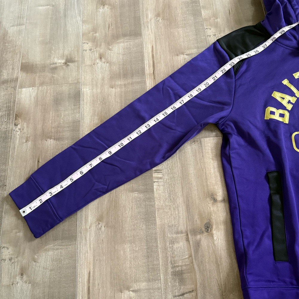 NEW Baltimore Ravens Hooded Sweatshirt Medium‎ Purple NFL Team CSA Football Gold - Picture 9 of 9